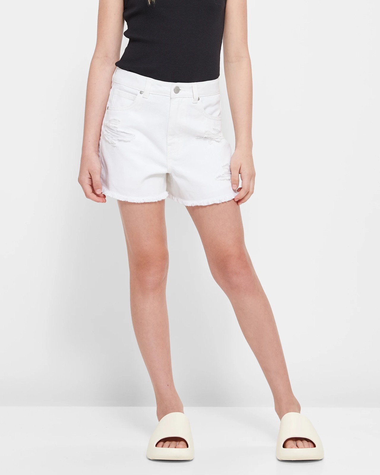 High waisted denim shorts hot sale target