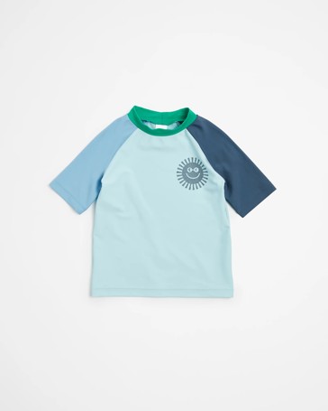 Boys Short Sleeve Swim Rash Vest