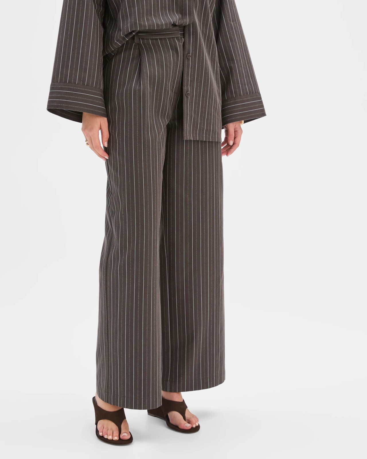 Preview Belt Detail Wide Leg Pants 5 of 5