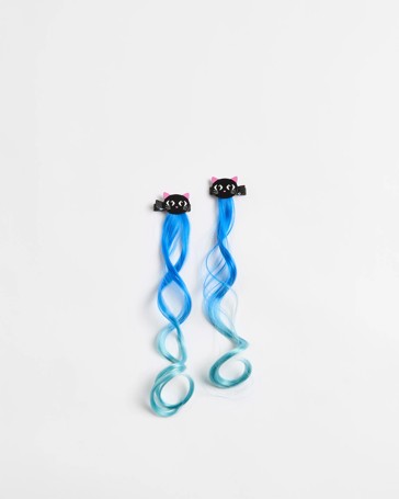 Kids Halloween 2 Pack Cat Faux Hair Clips