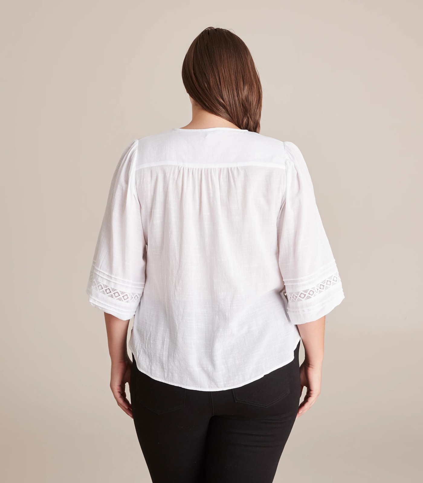 Curve Long Sleeve Pintuck Blouse 5 of 5