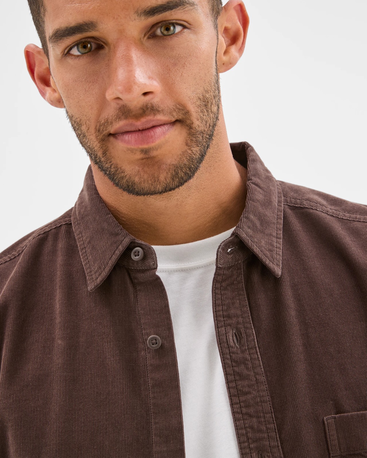 Australian Cotton Corduroy Shirt - Chocolate 5 of 6