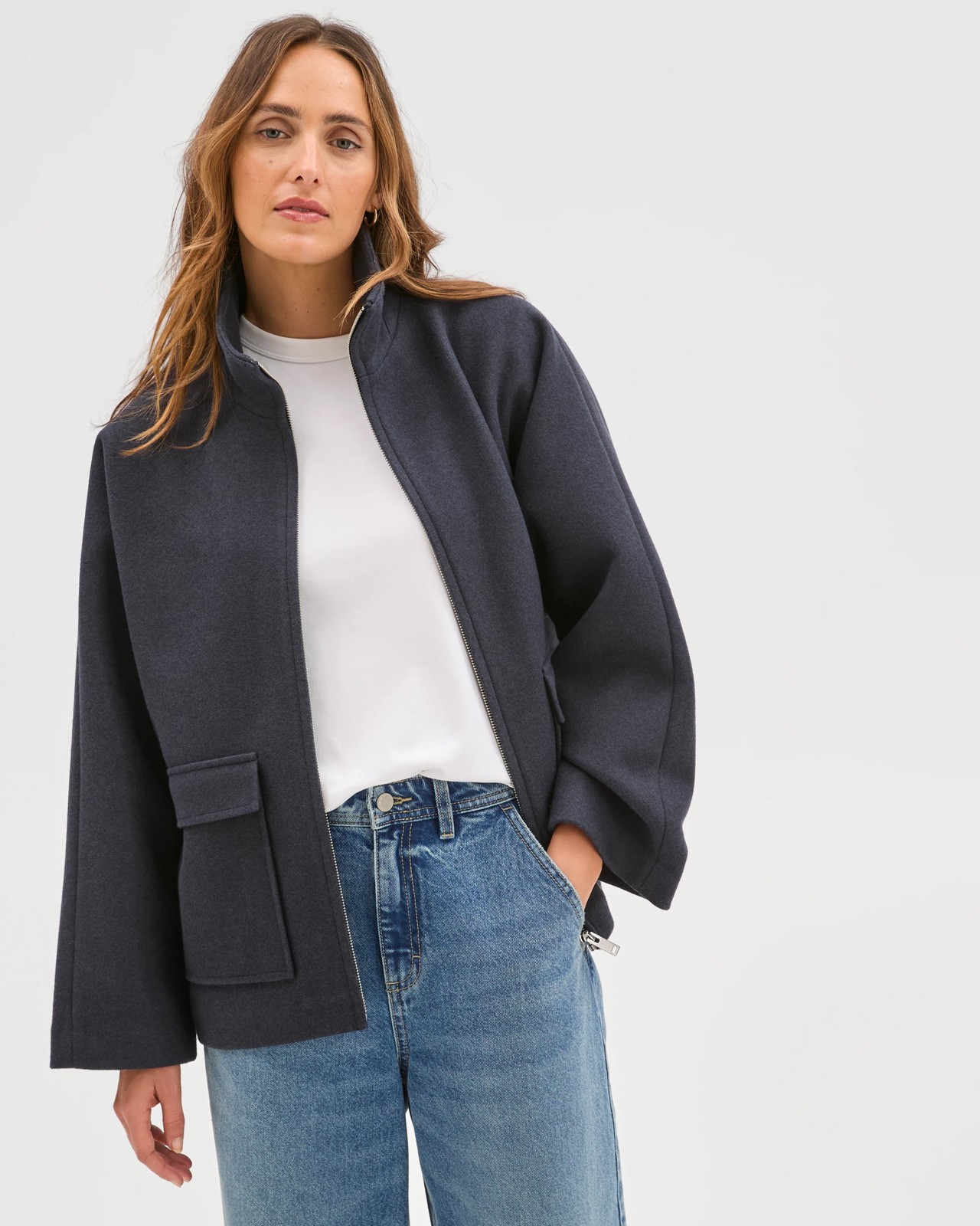 Brushed Collar Zip Through Jacket 2 of 5