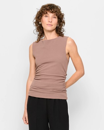 Sleeveless Gathered Detail Top - Preview