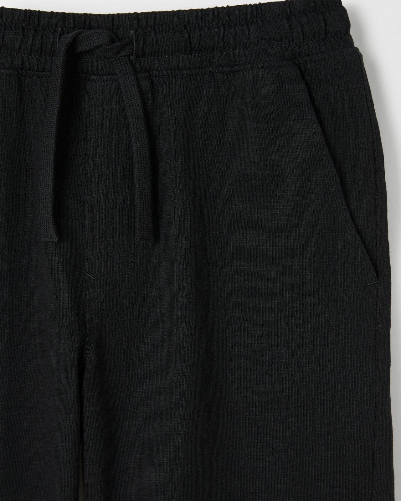 Elastic Waist Sweat Shorts - Black 2 of 2