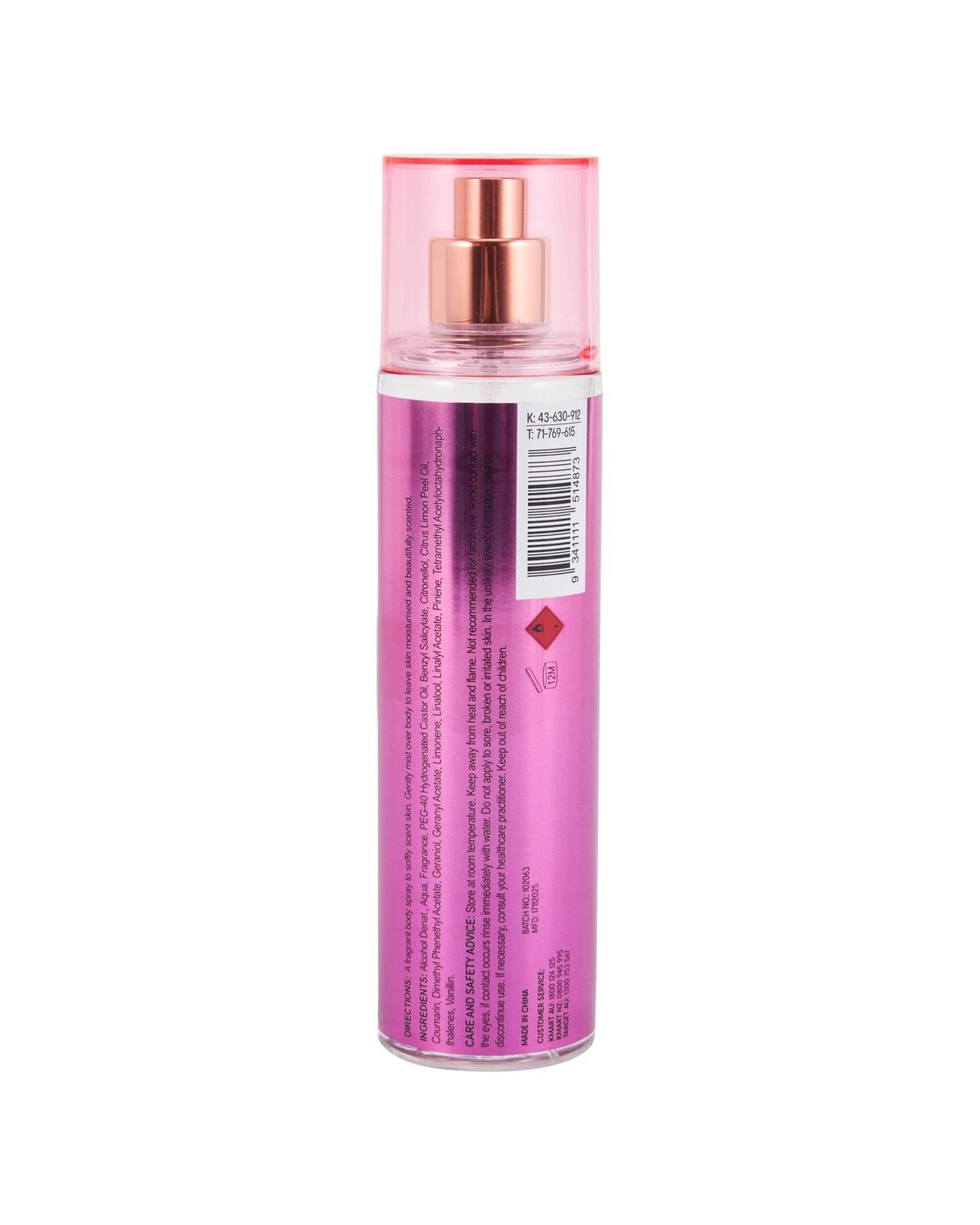OXX Fragrance Multi Enticing Body Mist 150ml, Cassis- Mandarin and Vanilla 4 of 4