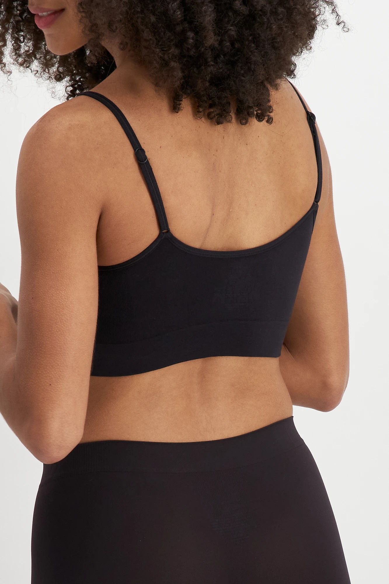 Jockey Skimmies Wire-Free Crop Top - Black - Curvy