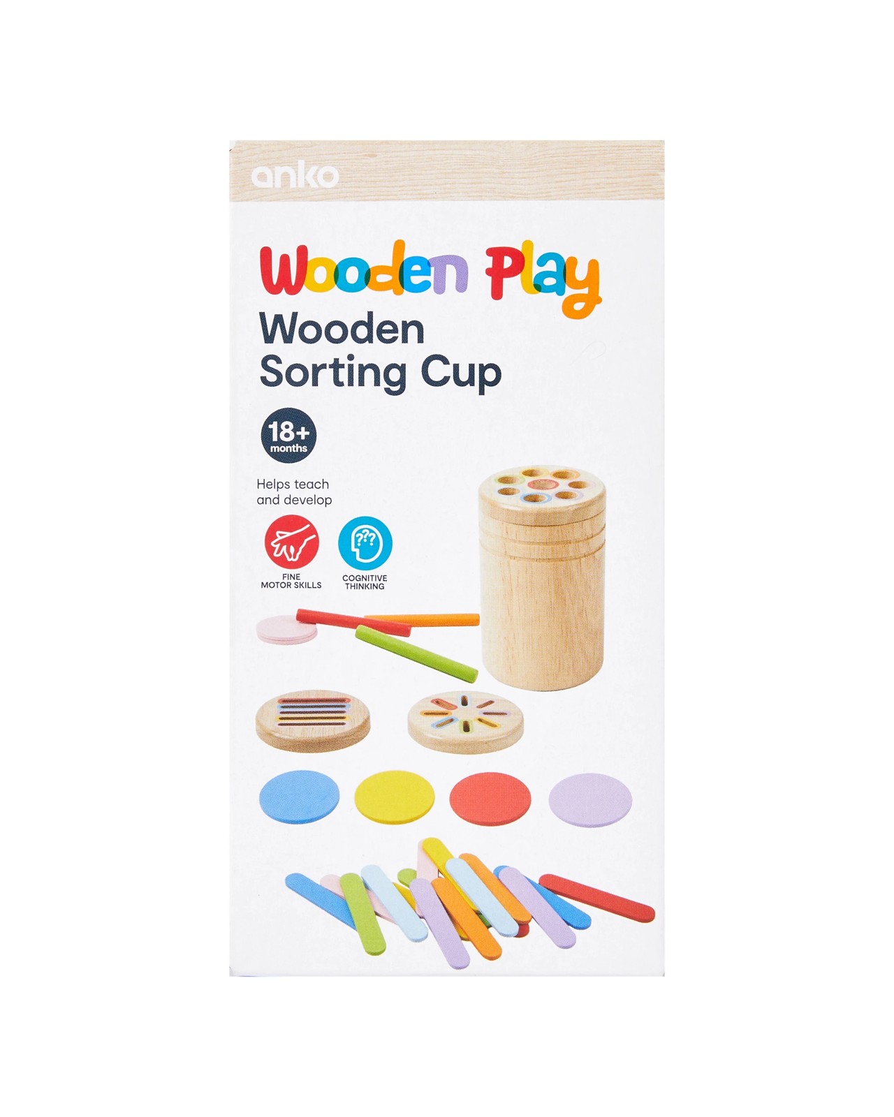 Anko Wooden Sorting Cup 3 of 3