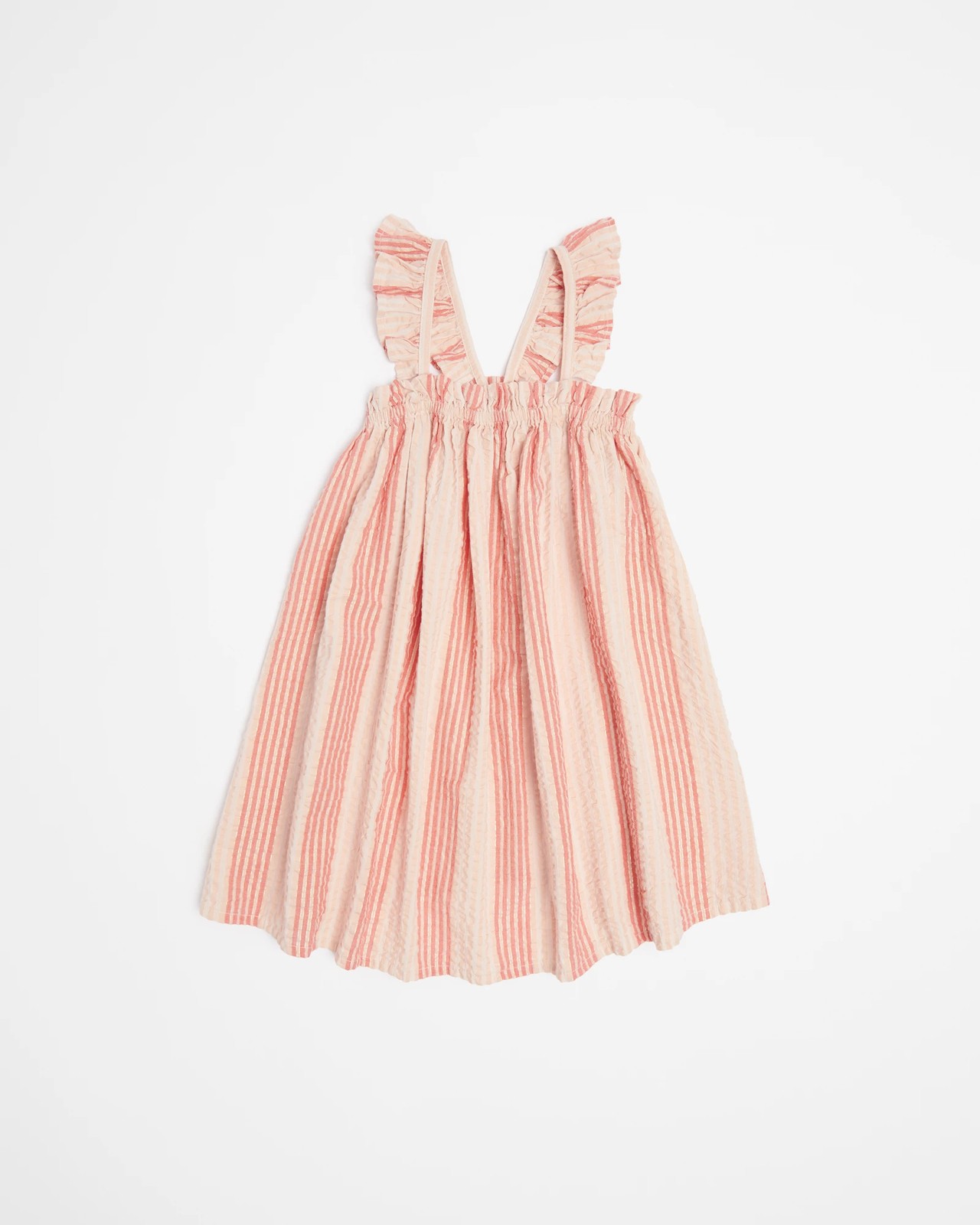 Frill Metallic Trapeze Striped Dress 2 of 4