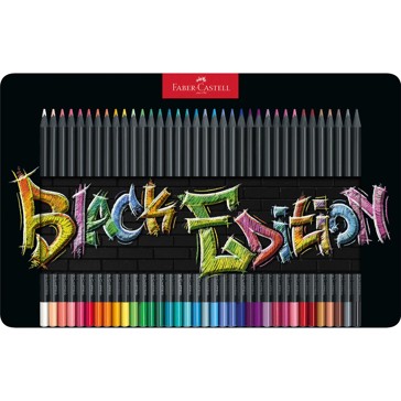 Faber-Castell Black Edition Coloured Pencils Tin of 36