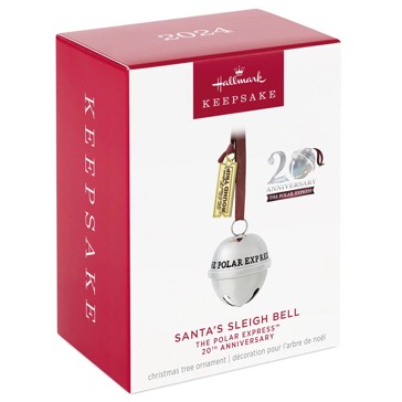 Hallmark 2024 The Polar Express™ 20th Anniversary Santa's Sleigh Bell 2024 Metal Ornament