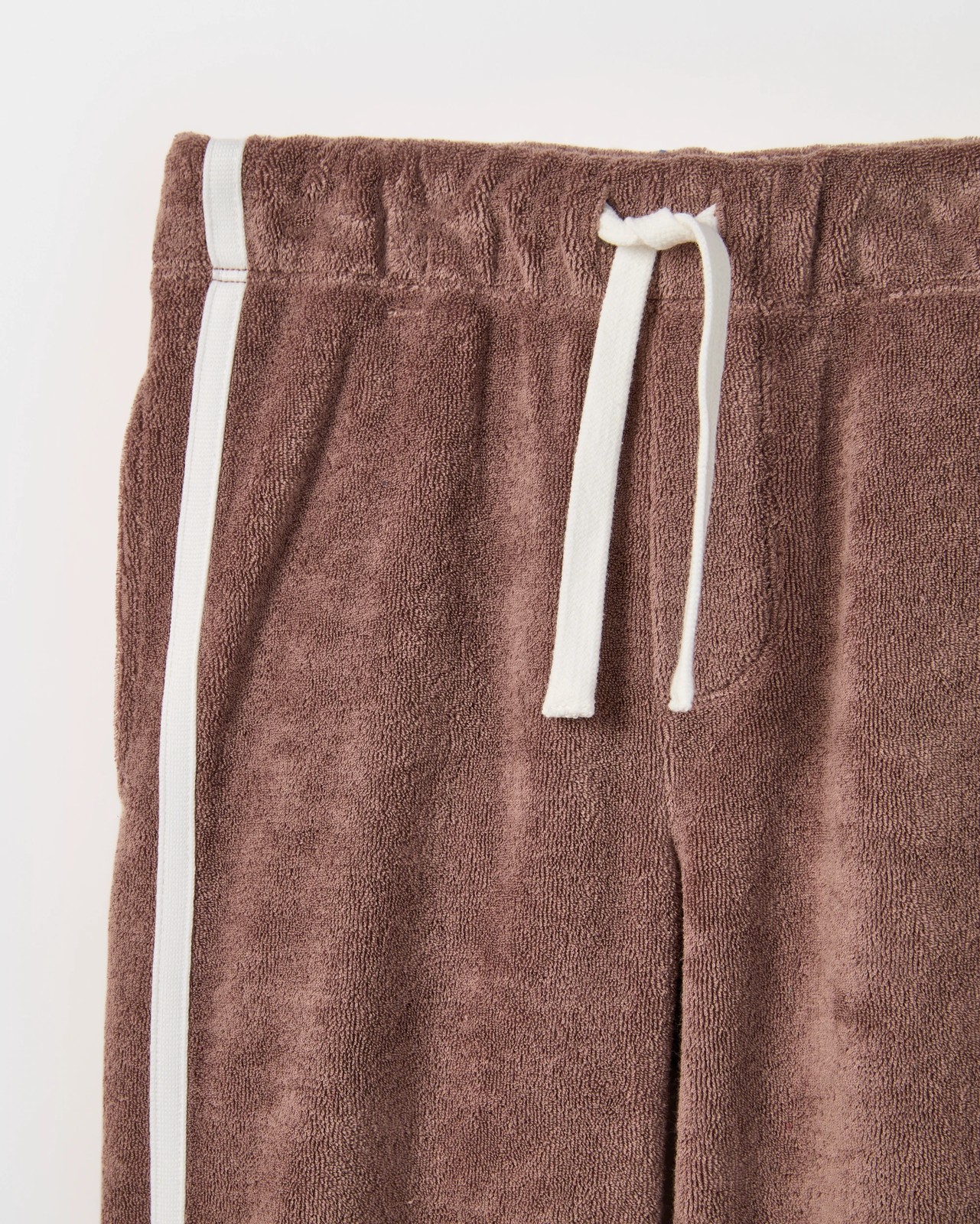 Australian Cotton Blend Reverse Terry Trackpants - Deep Taupe 2 of 2