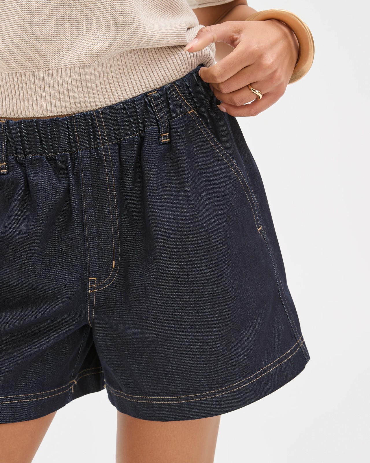 Pull On Relaxed Denim Shorts 5 of 5