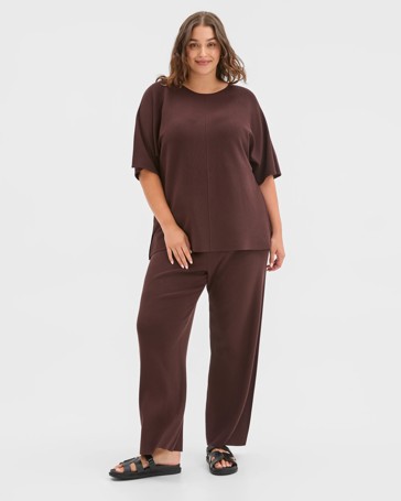 Plus Size Crepe Knit Pants