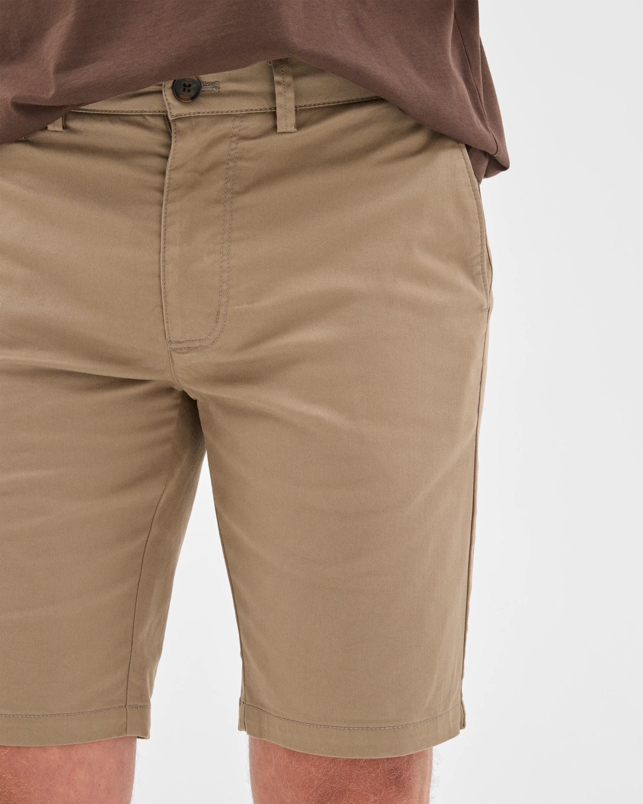 Australian Cotton Slim Chino Shorts - Walnut 5 of 5