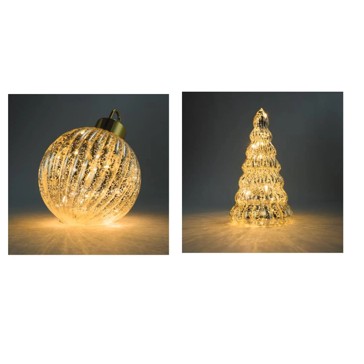 Anko Battery Operated LED Light Up Mercury Look Decoration - Assorted
