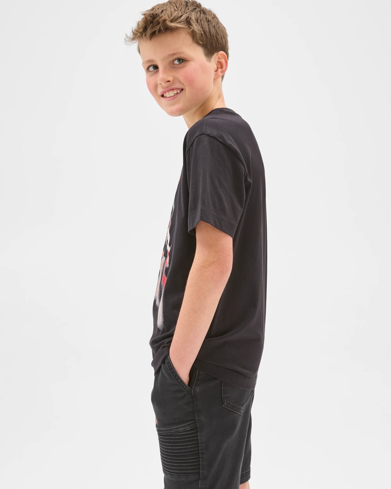 Australian Cotton Print T-Shirt - Black 3 of 6