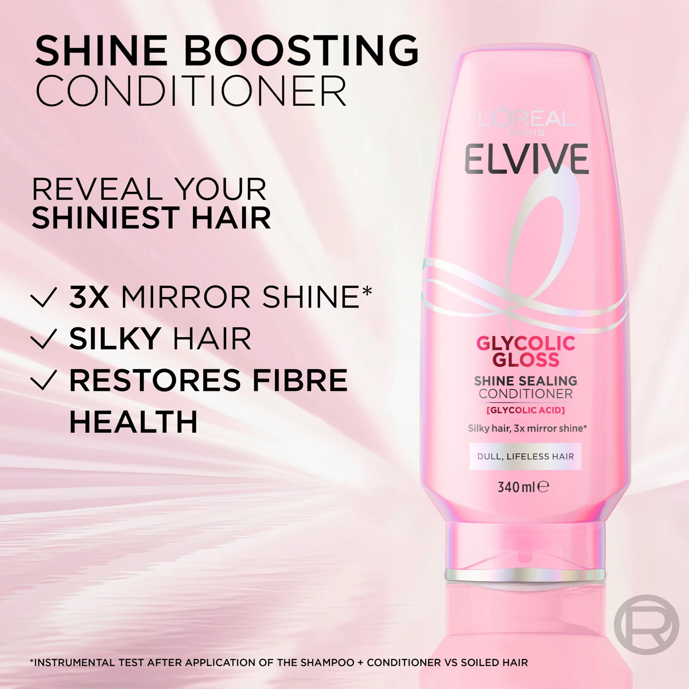 L'Oreal Paris Elvive Glycolic Gloss Shine Sealing Conditioner 340ml - Glycolic Acid 4 of 6