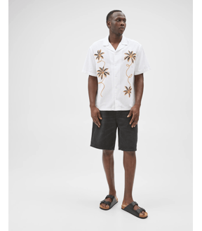 Commons Australian Cotton Short Sleeve Embroidered Boxy Fit Shirt