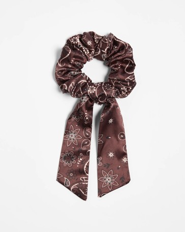 Printed Paisley Bandana Tie Scrunchie