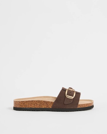 Sophie Genuine Suede Leather Braided Slides
