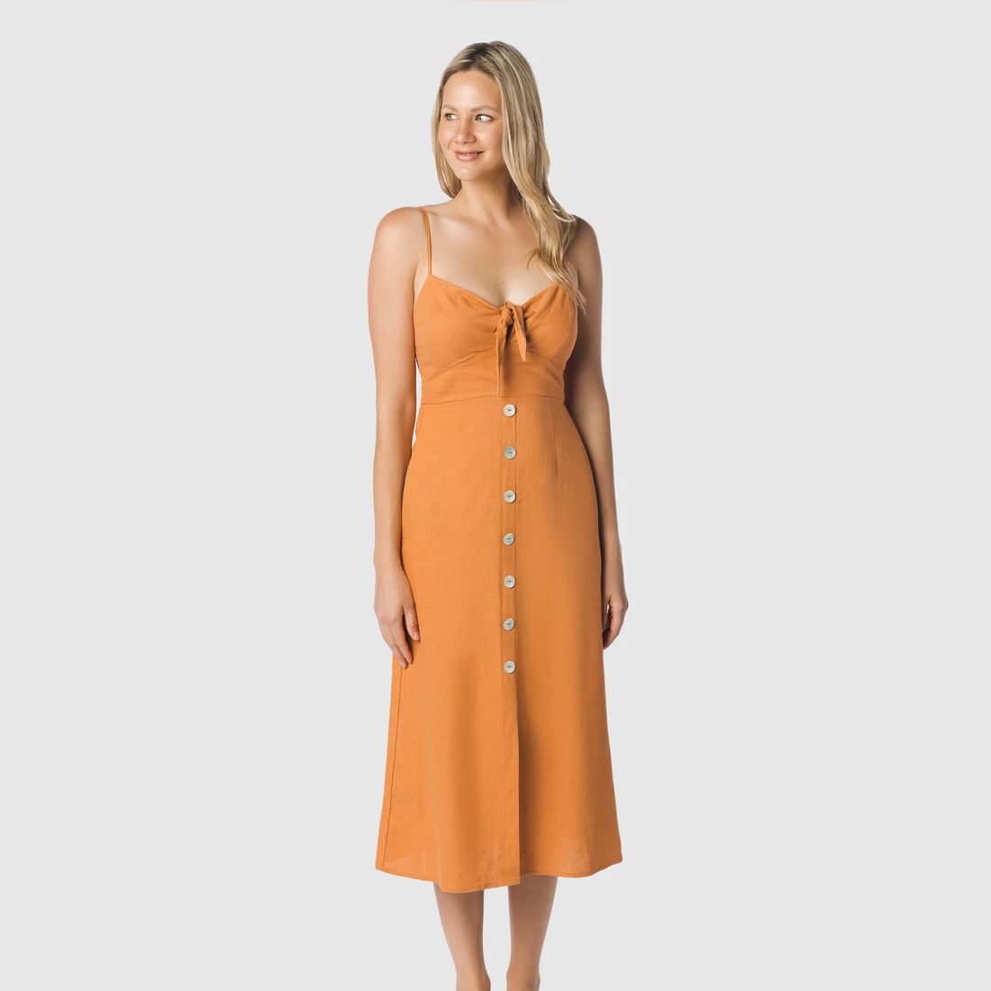 Piping Hot TieFront Midi Dress Target Australia