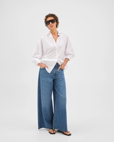 Airloom Slouch Wide Leg Denim Jeans