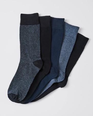 Maxx 5 Pack Business Socks - Navy