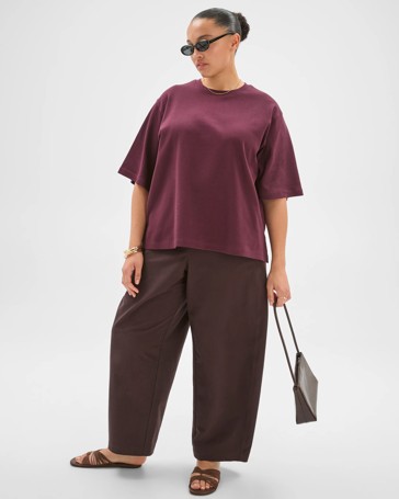 Plus Size Australian Cotton Heavyweight Oversized Boxy T-Shirt