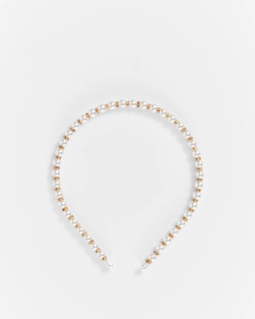 Kids Pave Faux Pearl Headband