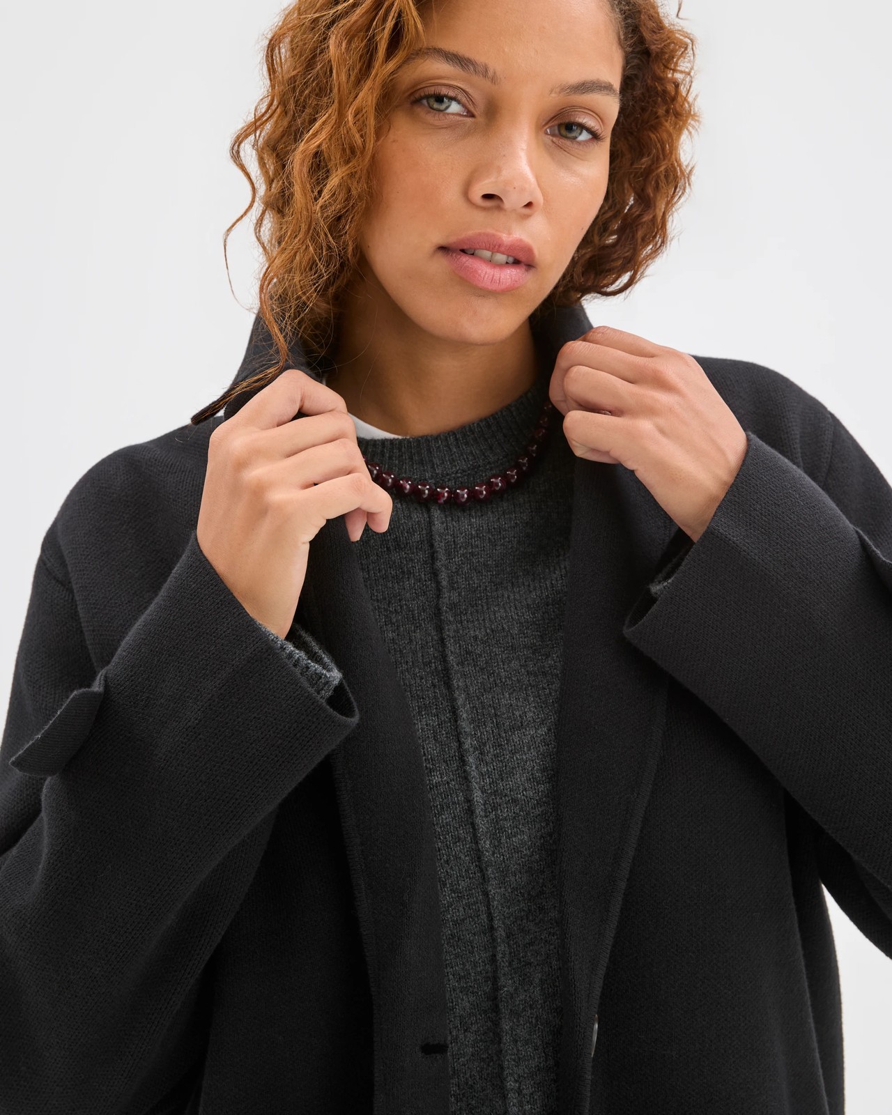 Australian Cotton Blend Knitted Trench Jacket 4 of 5