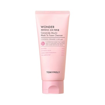Tony Moly Wonder Ceramide Mochi Mask to Foam Cleanser