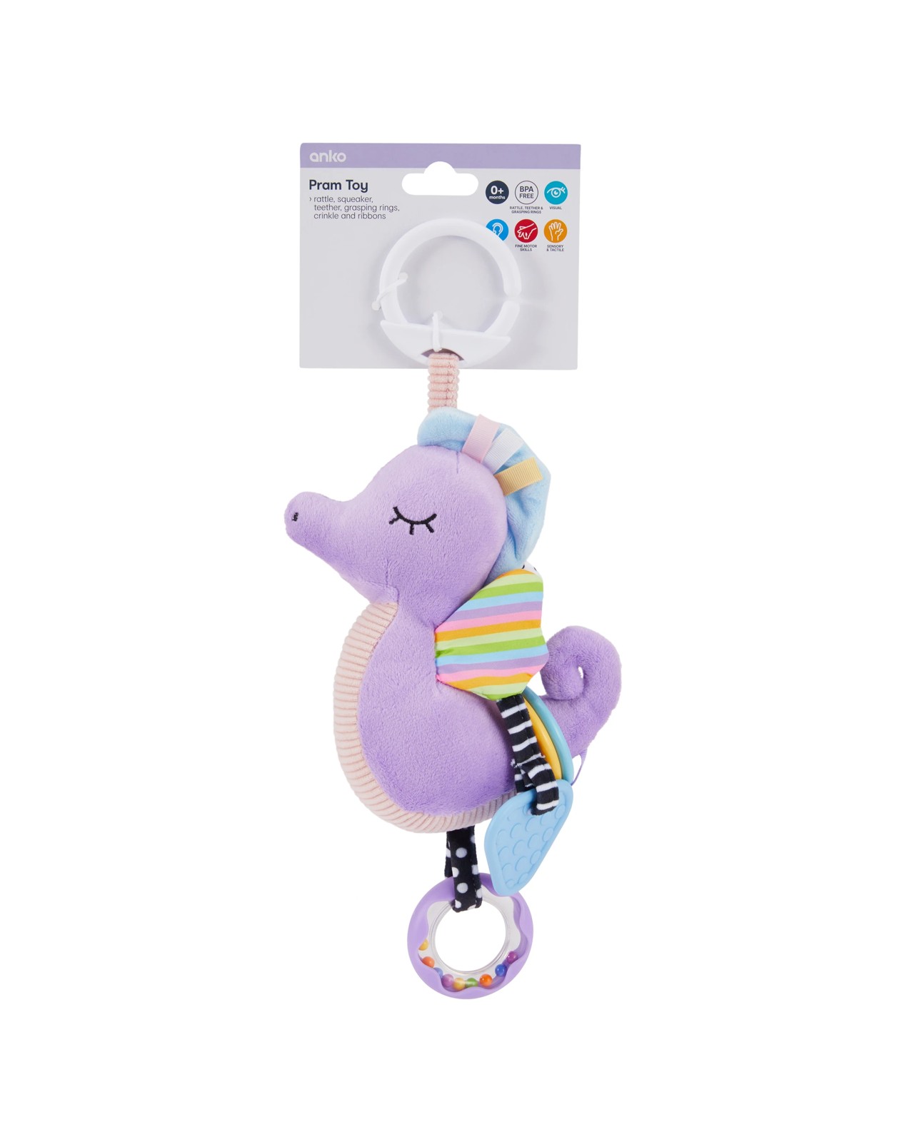 Anko Pram Toy - Seahorse 4 of 4