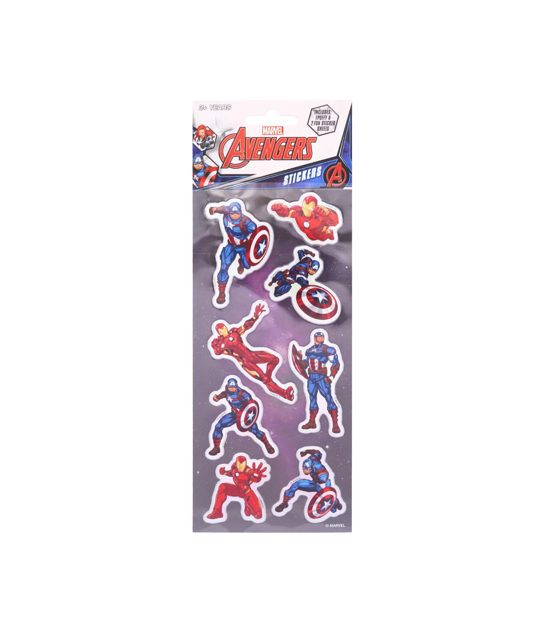 Marvel Avengers 3 Pack Puffy Stickers