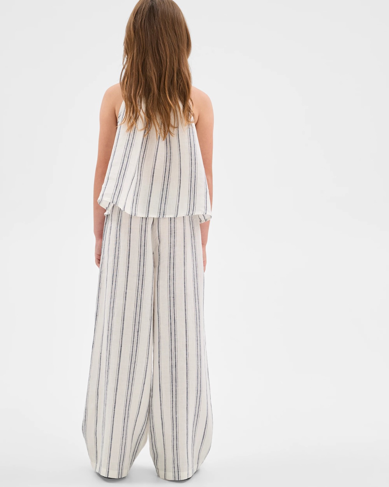 European Linen Wide Leg Pants - Stripe 4 of 6