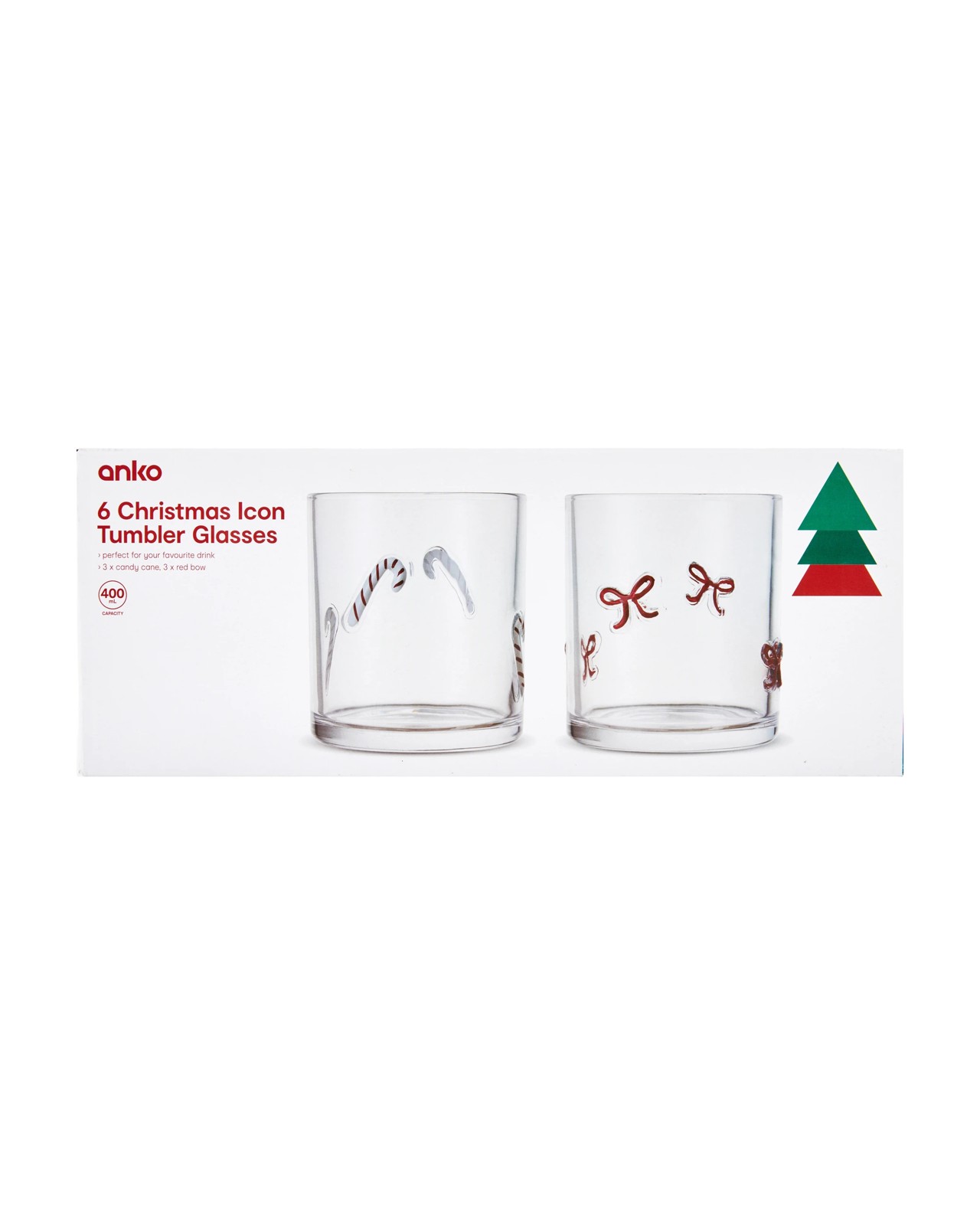 Anko 6 Christmas Icon Tumbler Glasses 6 of 6
