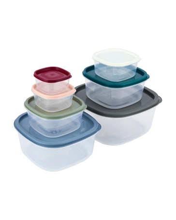 Square Food Containers, 7 Pack - Anko