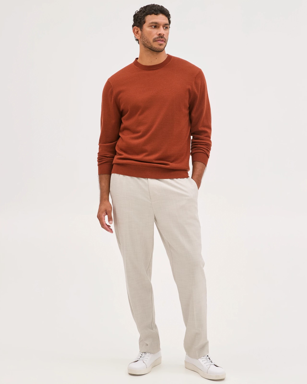 Preview Australian Merino Wool Knit Jumper - Rust  2 of 5