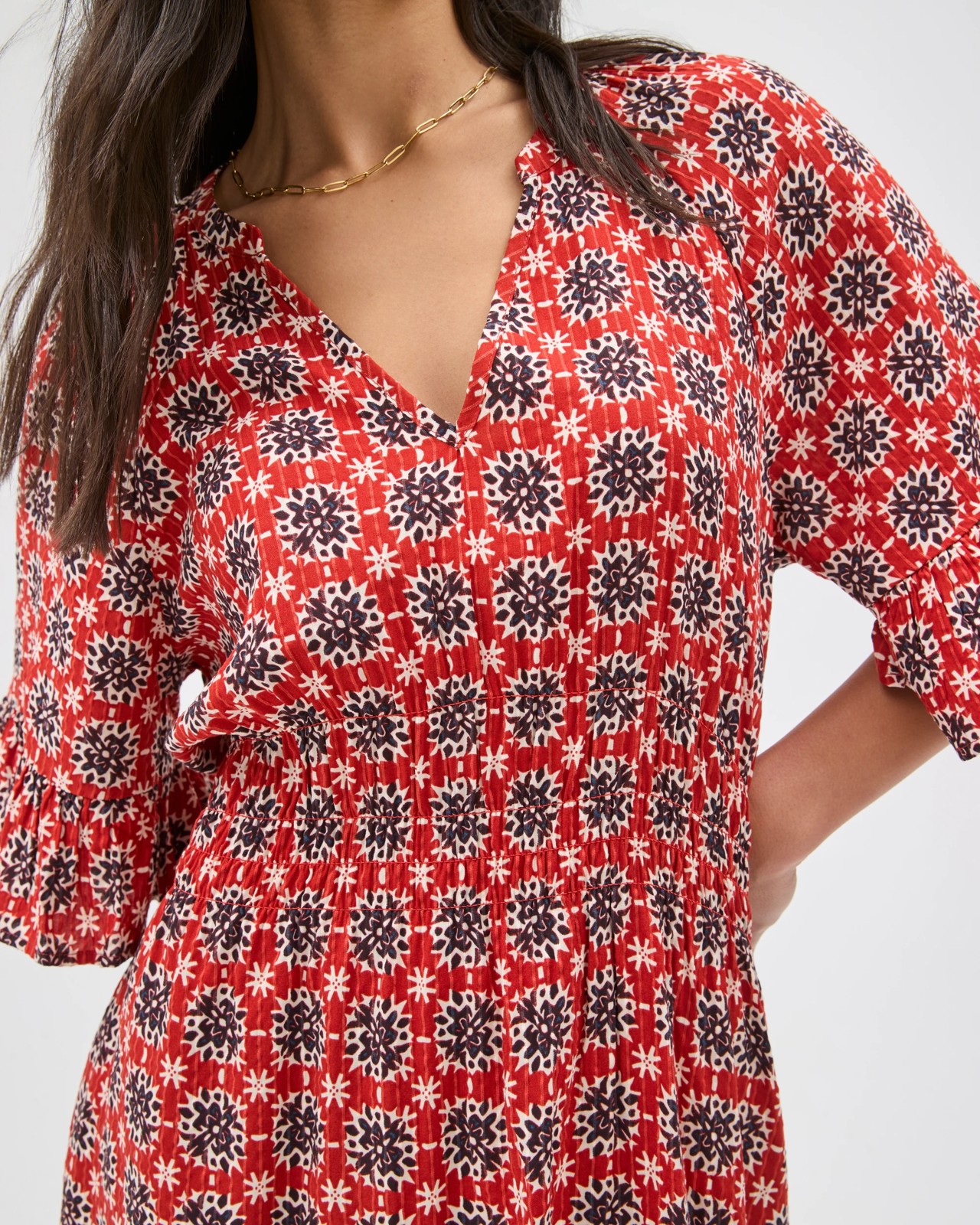 Short Sleeve Frill Detail Mini Dress 5 of 6