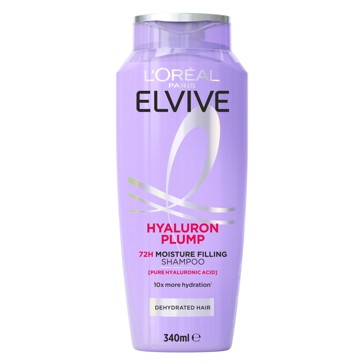 L'Oreal Paris Elvive Hyaluron Plump 72H Moisture Filling Shampoo 340ml - Pure Hyaluronic Acid
