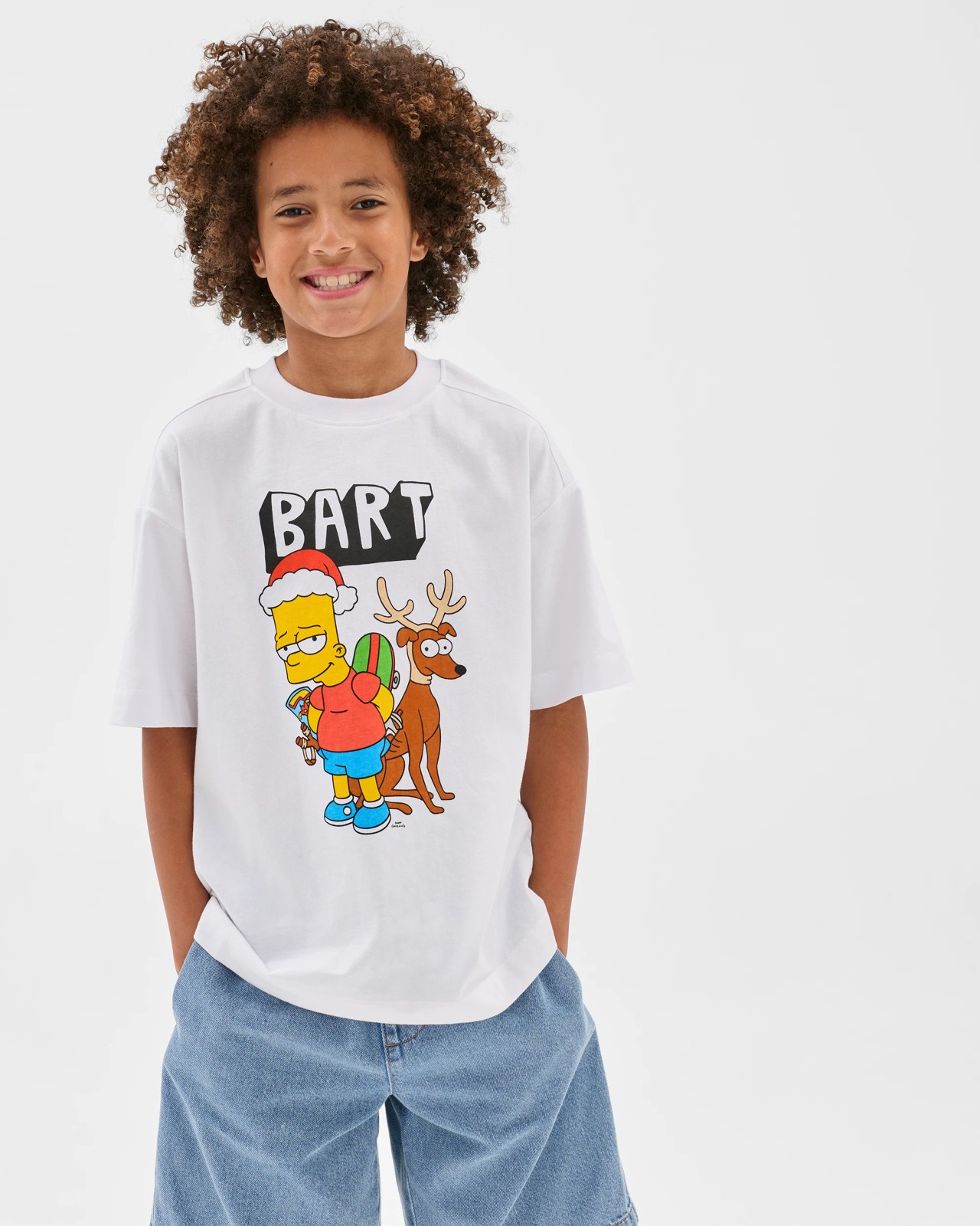 Licensed The Simpsons Australian Cotton Oversized Christmas T-Shirt 2 of 6