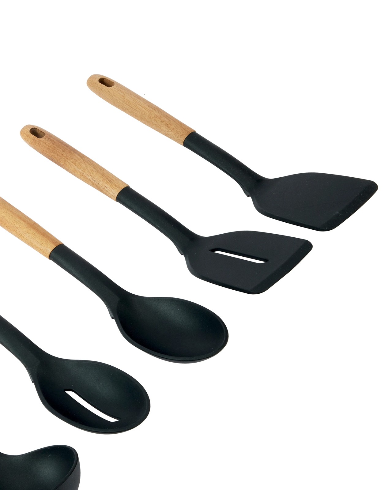 Anko Set of 5 Silicone Utensils with Acacia Handles 6 of 6