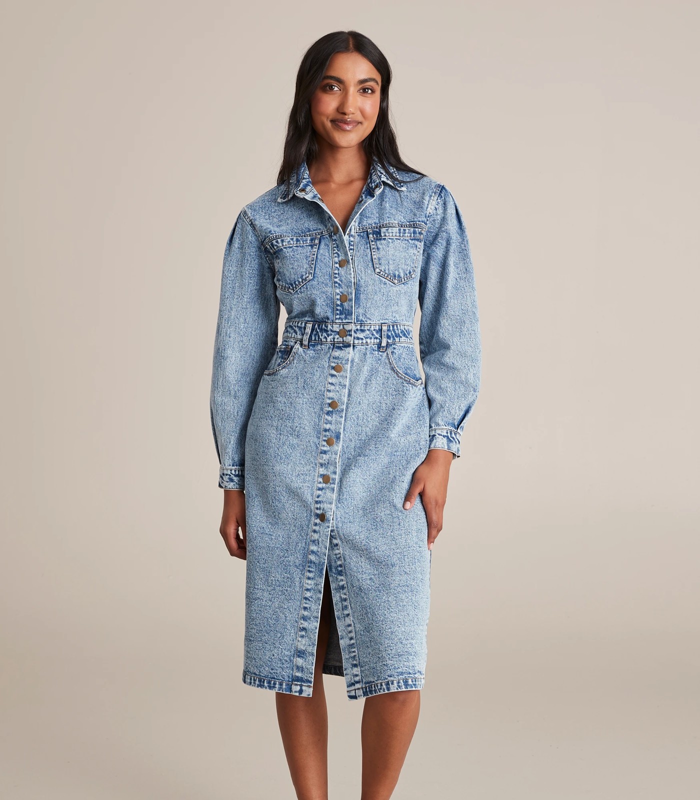 Denim midi dress store australia