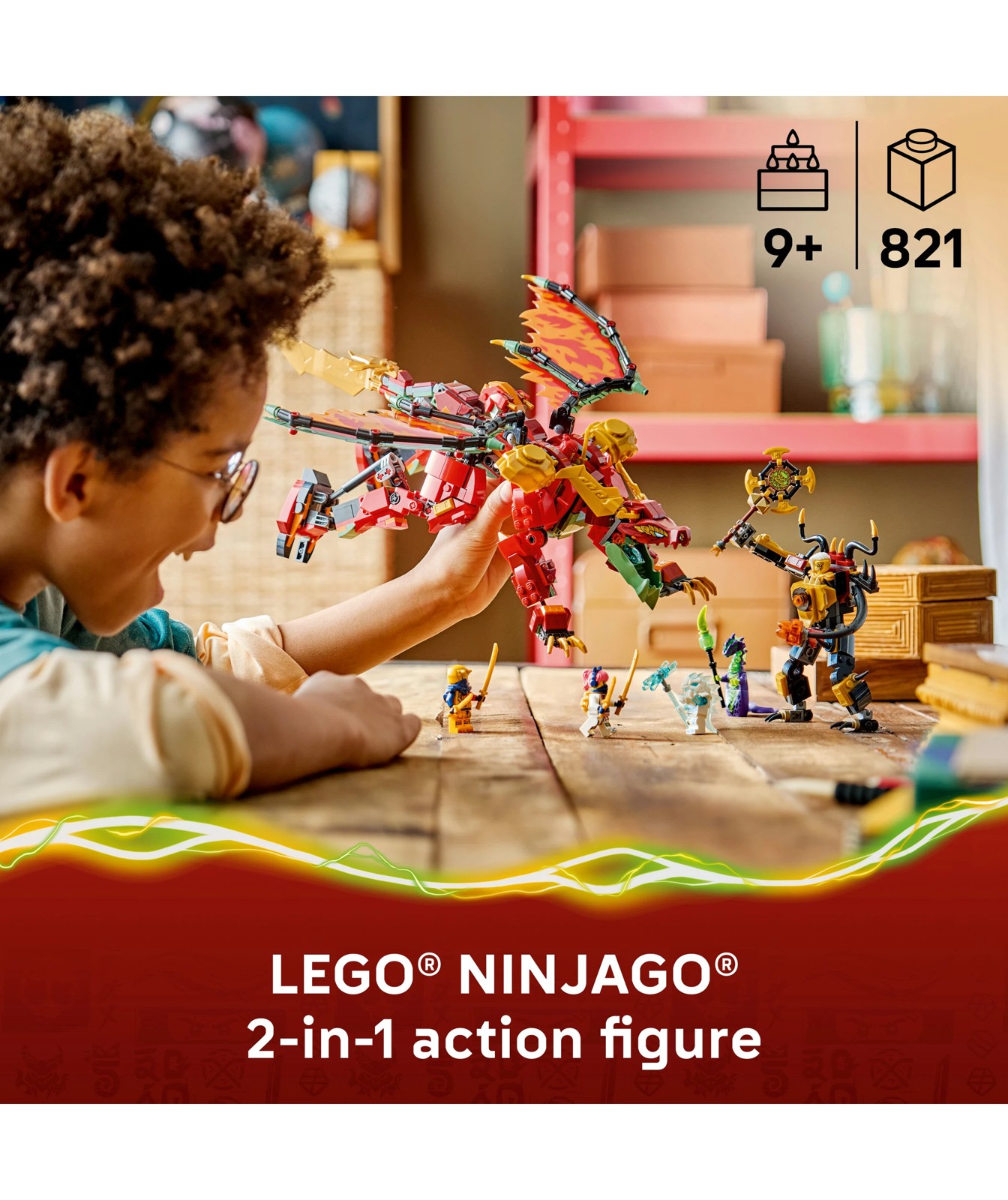 LEGO® NINJAGO Wyldfyre's Transforming Dragon Mech 71868 2 of 5