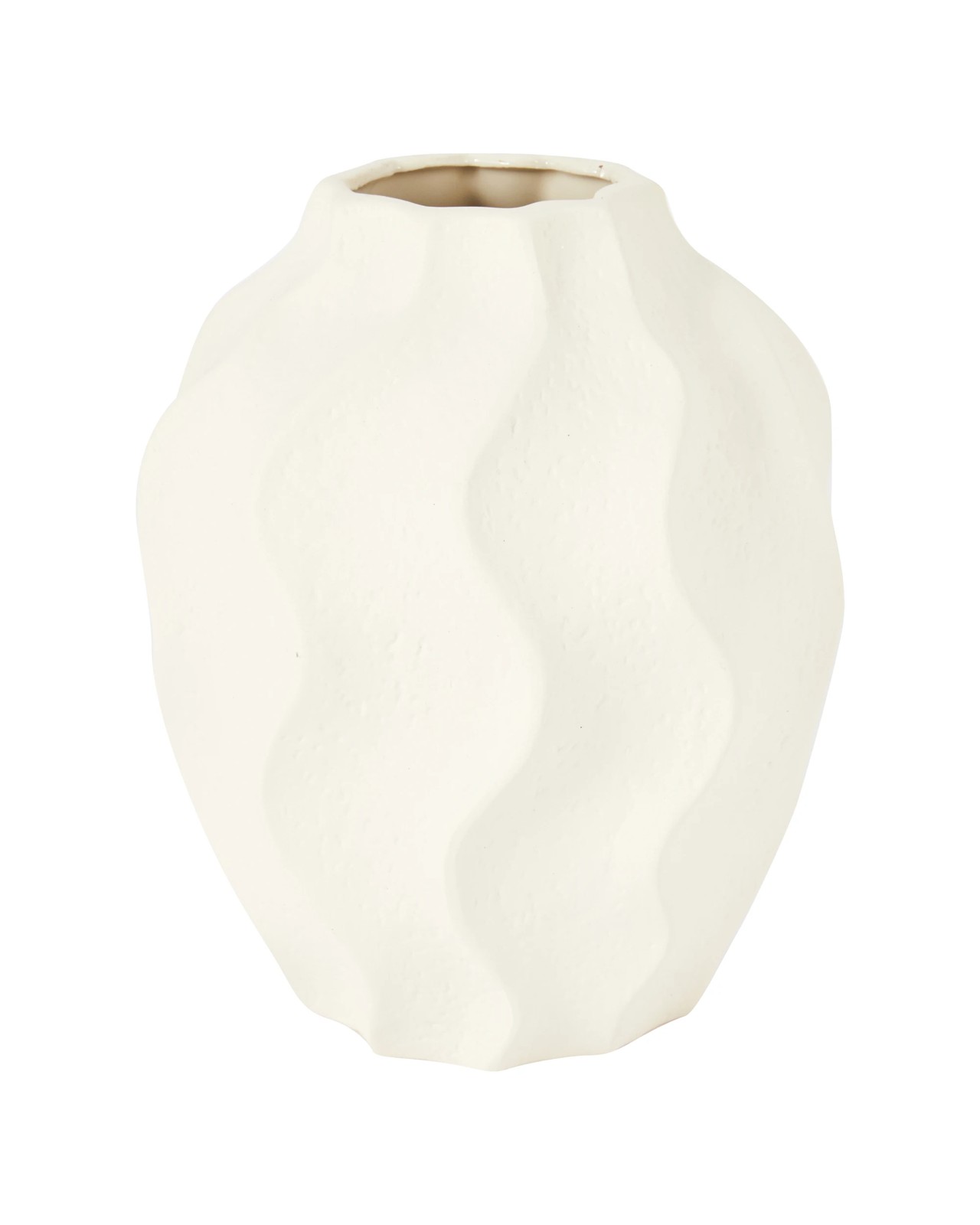 Anko Textured Wavy Ceramic Vase 3 of 5