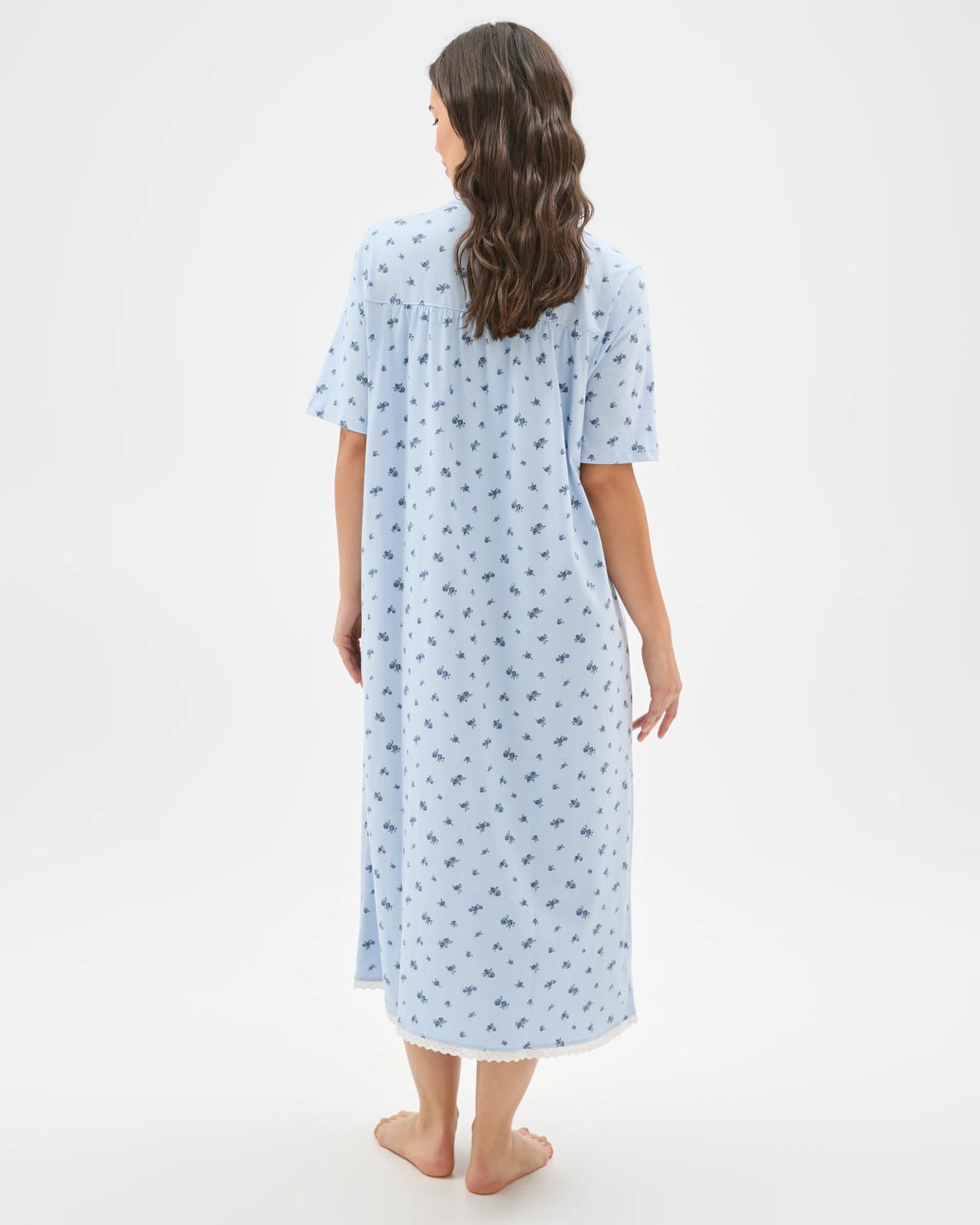 Australian Cotton Short Sleeve Traditional Sleep Nightie 6 of 6