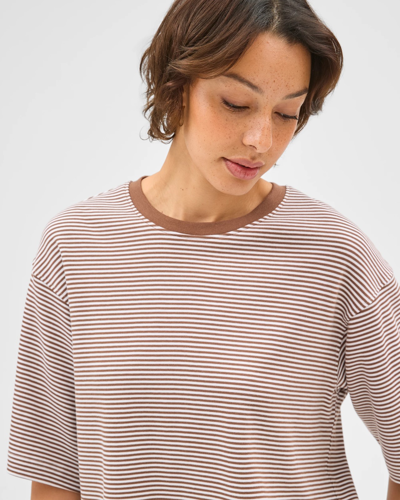 Australian Cotton Heavyweight Boxy T-Shirt - Warm Brown 5 of 5