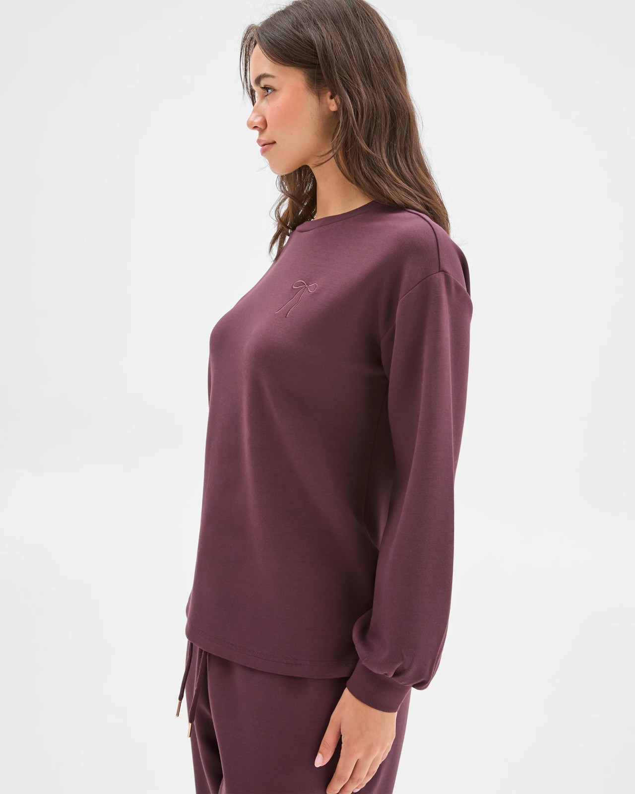 Long Sleeve Modal Blend Crew Sleep Jumper 3 of 6