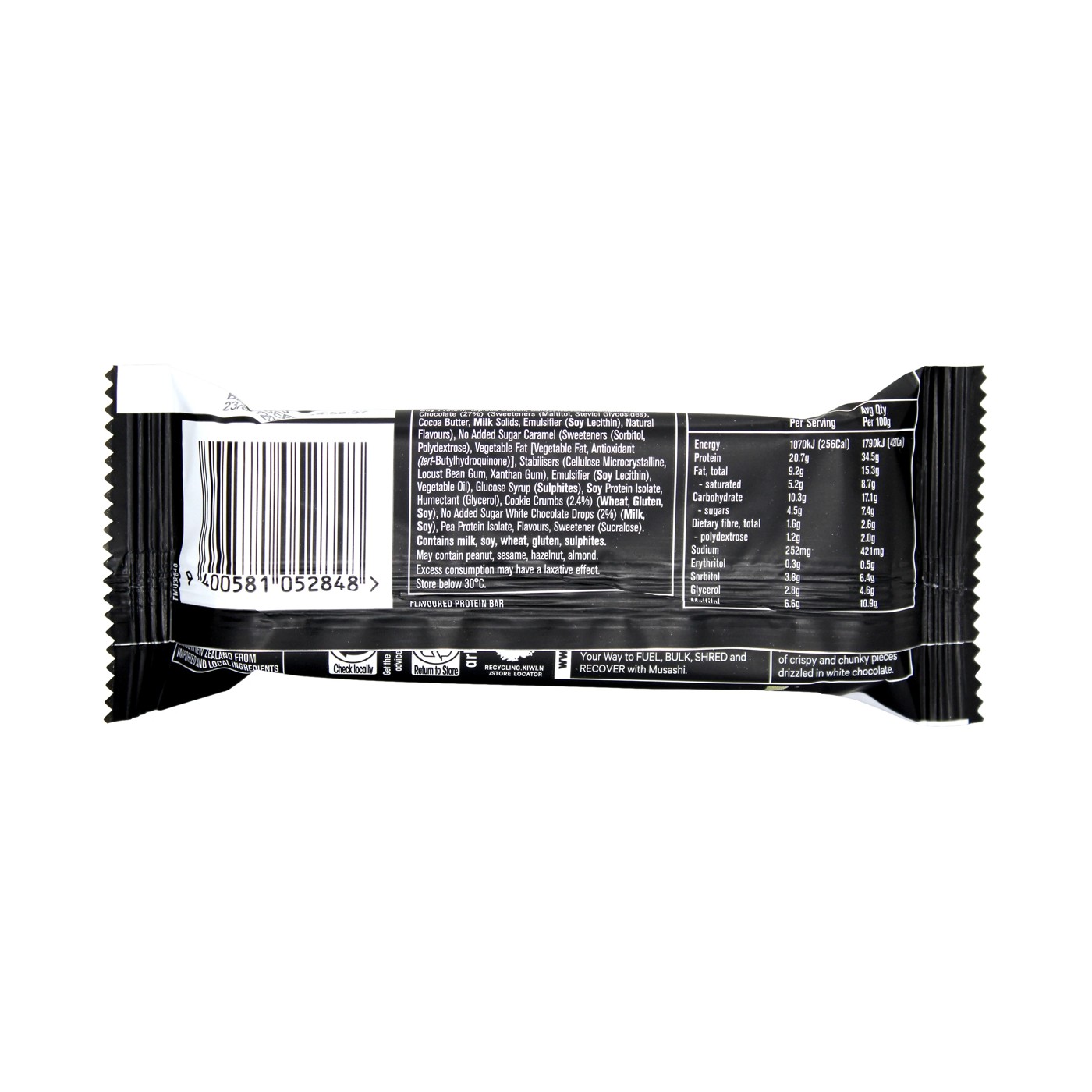 Musashi Protein Crisp White Choc Cookies and Cream Protein Bar 60g 2 of 3