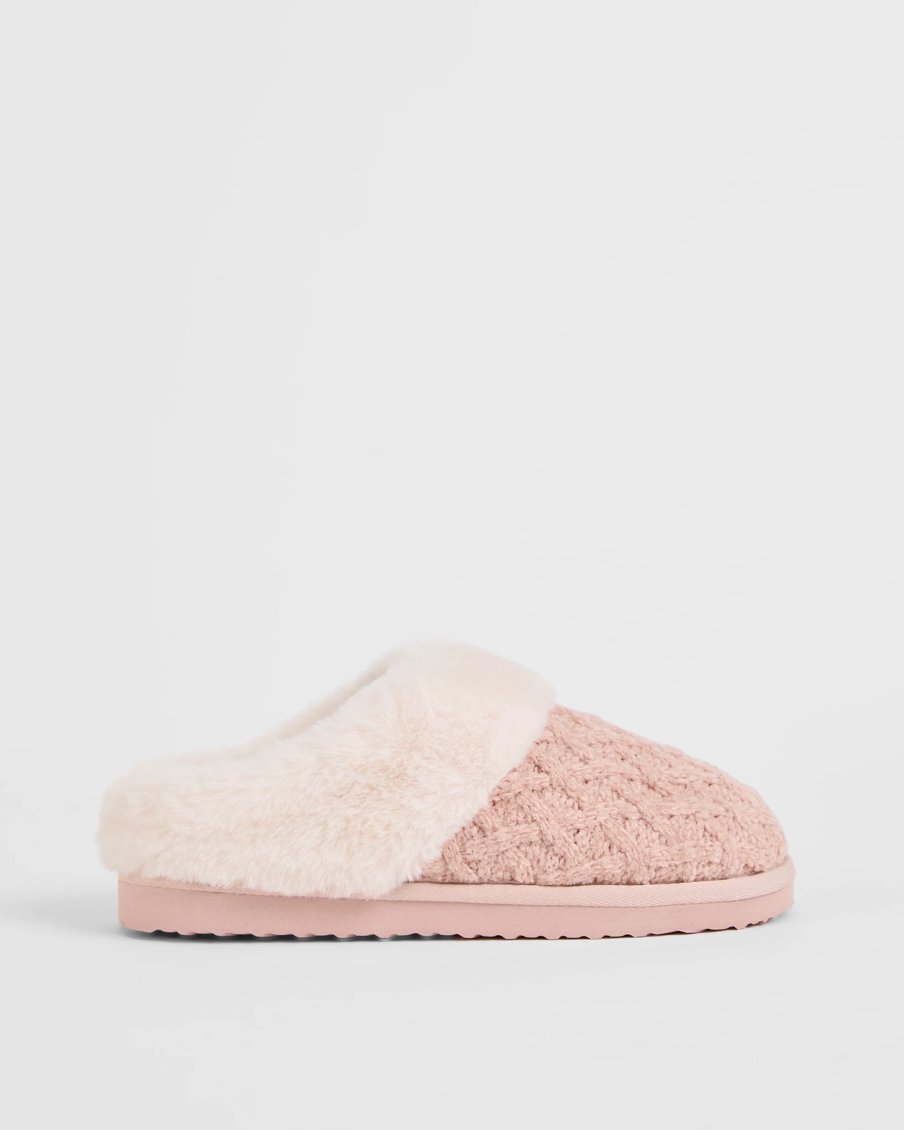 Womens Knitted Slipper Scuffs 2 of 2